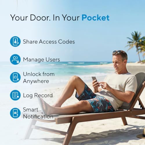 ULTRALOQ Bolt Fingerprint WiFi Smart Lock with Sensor, Remote Control, BHMA