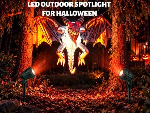 Halloween & Christmas Outdoor Spotlight, 6500K Cool White LED Landscape L...