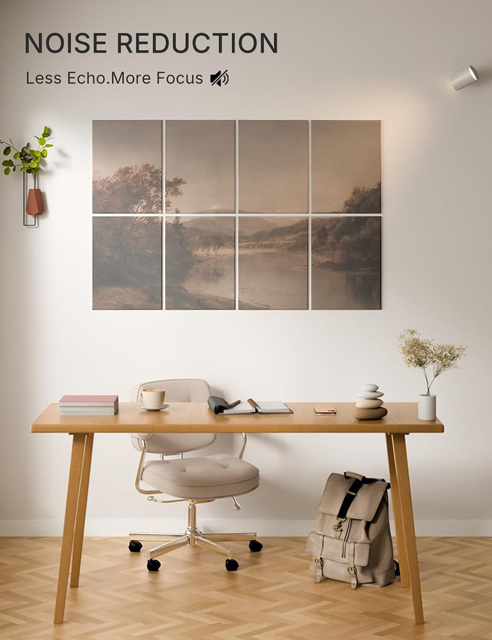 Wall Art Acoustic Panels,47''X31''Sound Absorbing Panels-8-Pa...