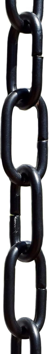 Monarch Rain Chains Aluminum Trad Link Black Rain Chains for Gutters – 8.5 ft...