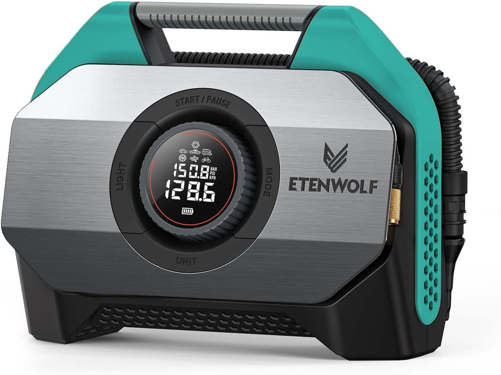 ETENWOLF VORTEX S6 Tire Inflator Portable Air Compressor, Cordless Air Pump