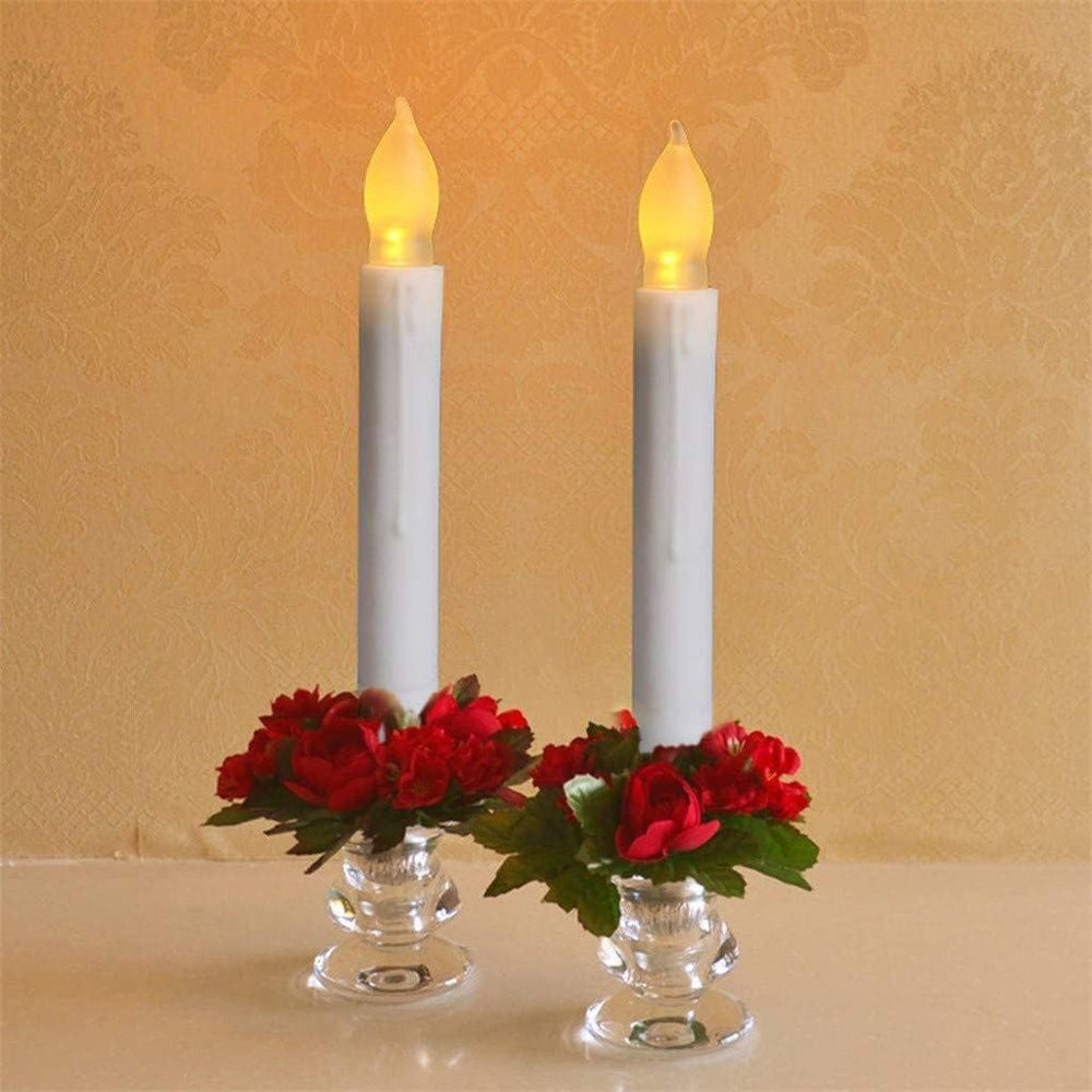 60 Pcs Flameless LED Taper Candles, Battery Operated Flickering Candles with ...