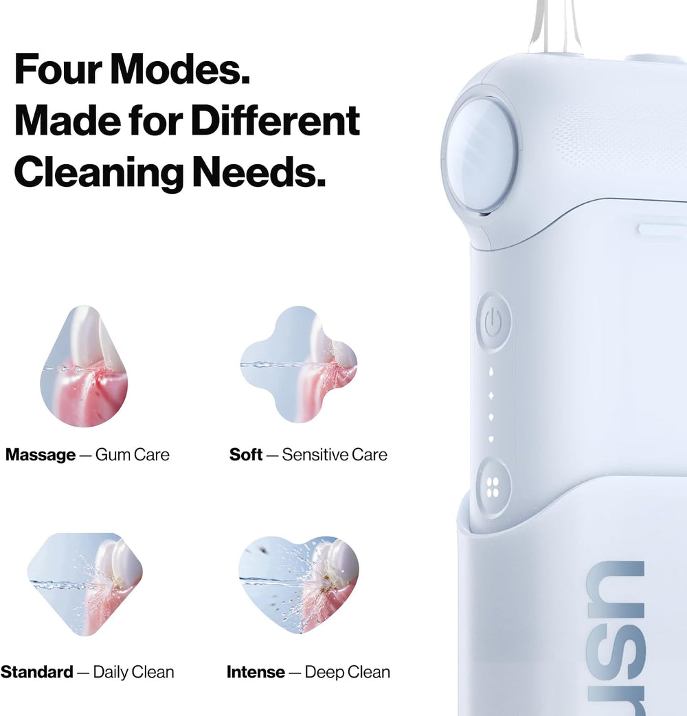 usmile C10 Portable Water Flosser Storage Set, 95-Day Battery, IPX7, Blue