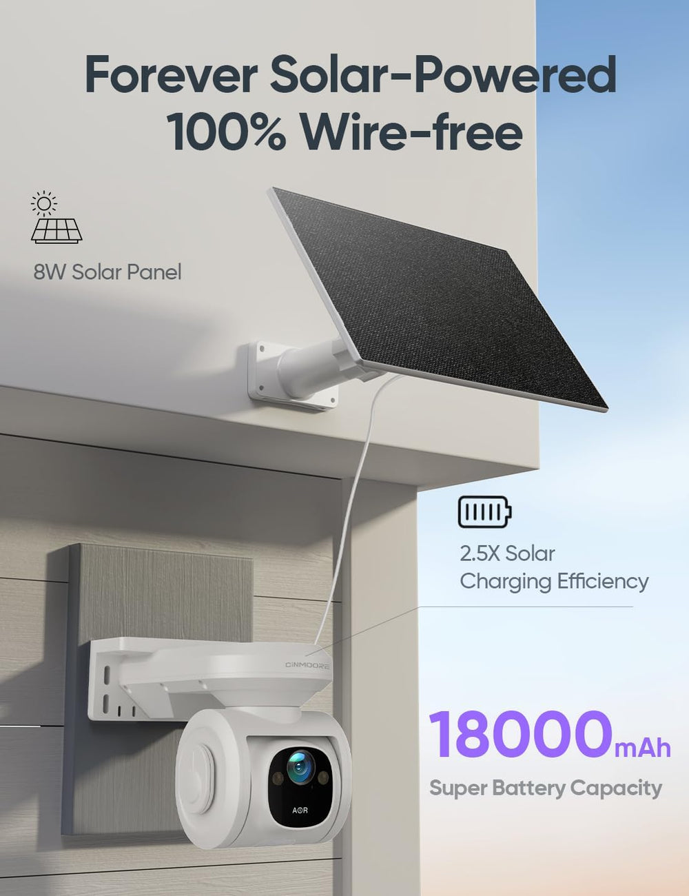 Upgraded 2.5K 4G LTE Wireless Solar Security Camera Outdoor, 18000mAh Battery...