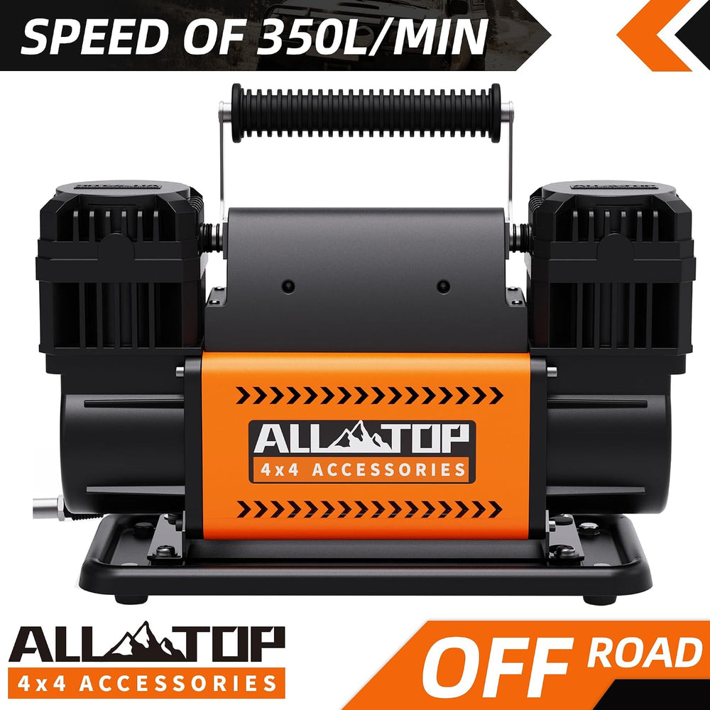 ALL-TOP Dual Cylinder Air Compressor with Digital Pressure Gauge Tire Inflato...