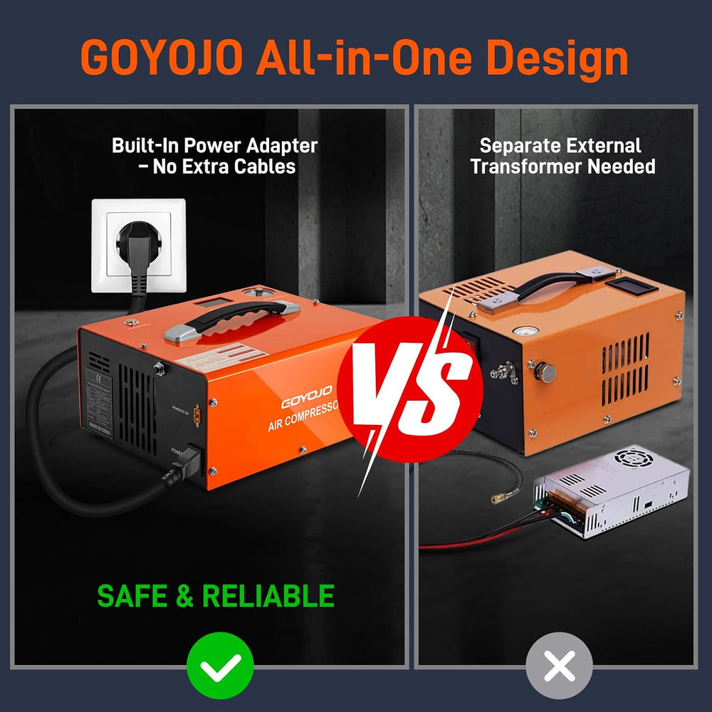 GOYOJO PCP Air Compressor, Max 4500 PSI / 300 Bar, Fast Fill for Airguns or P...