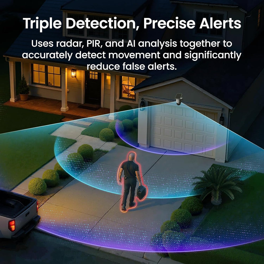 aosu T2 Ultra 4K Security Camera Wireless Outdoor, 360° AI Triple Detection