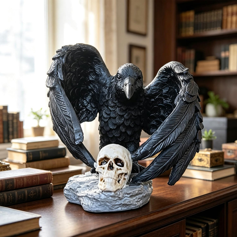 Gothic Crow Light Holder Halloween Candle Holder
