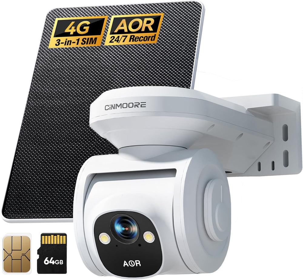 Upgraded 2.5K 4G LTE Wireless Solar Security Camera Outdoor, 18000mAh Battery...