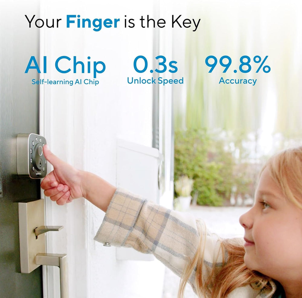ULTRALOQ Bolt Fingerprint WiFi Smart Lock with Sensor, Remote Control, BHMA