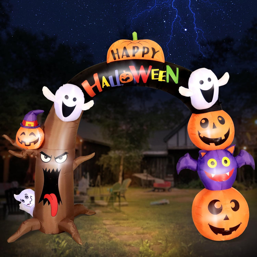DomKom 10FT Long&8FT Tall Gaint Halloween Inflatable Decorations Dead Tre...