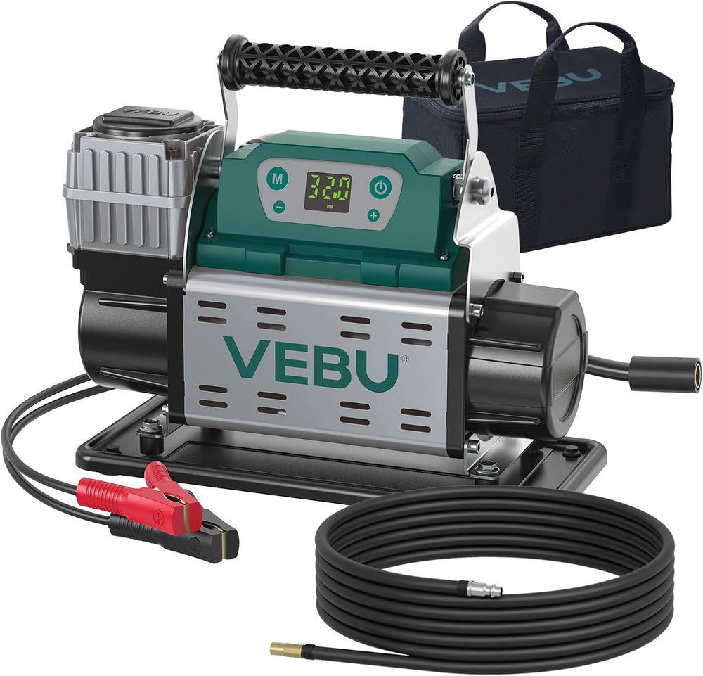 RV Air Compressor 12V Tire Inflator, 150PSI with Auto Shut-off, Digital Disp...