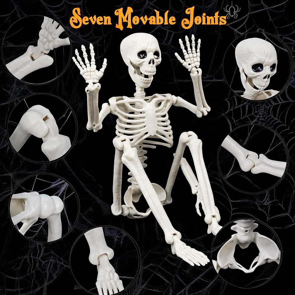 Lighted Human & Dog Skeleton Halloween Decorations Outdoor/Indoor