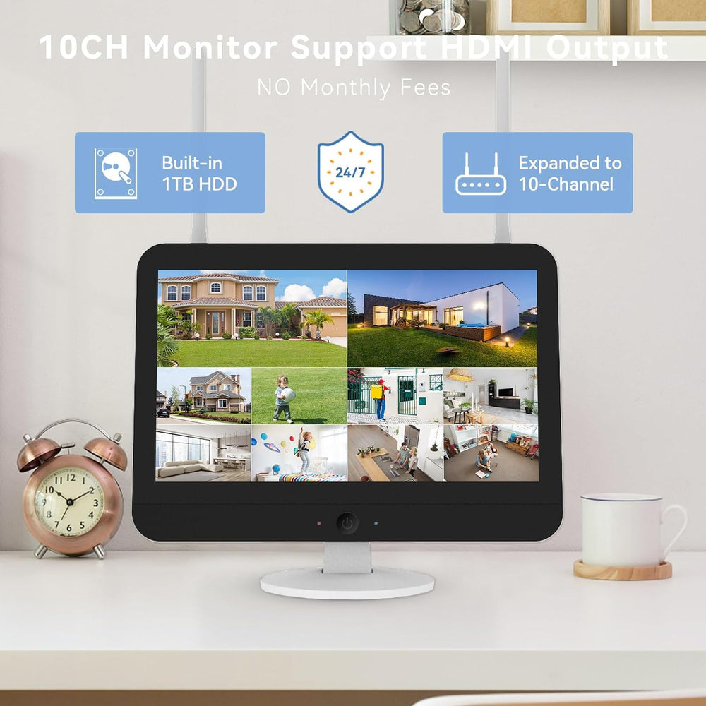 Security Camera System, CCTV Camera Security System with 12.5 Inch Monitor 5M...