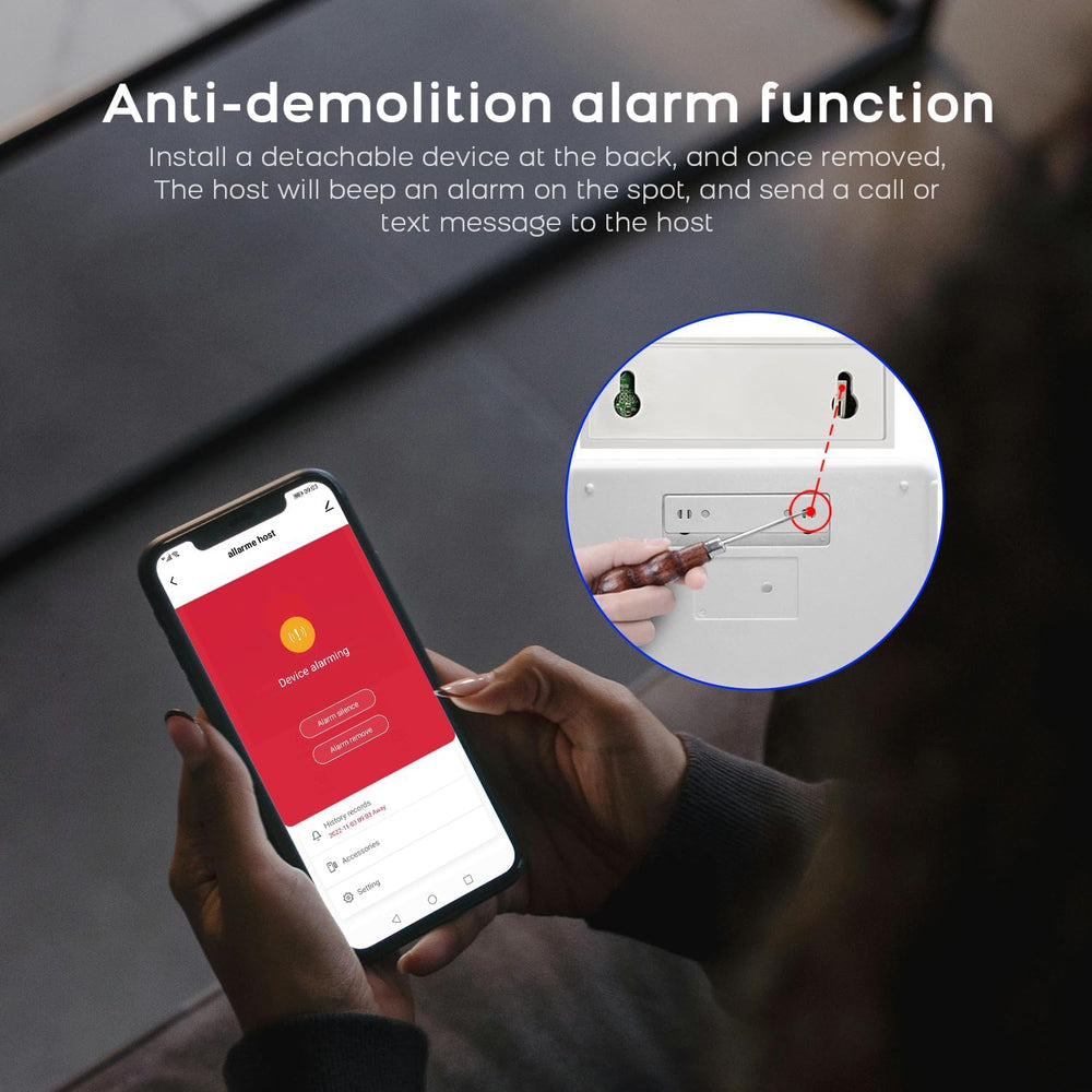 PGST Home Security Systems with LCD Touch Screen,Wireless Burglar Alarm Syste...