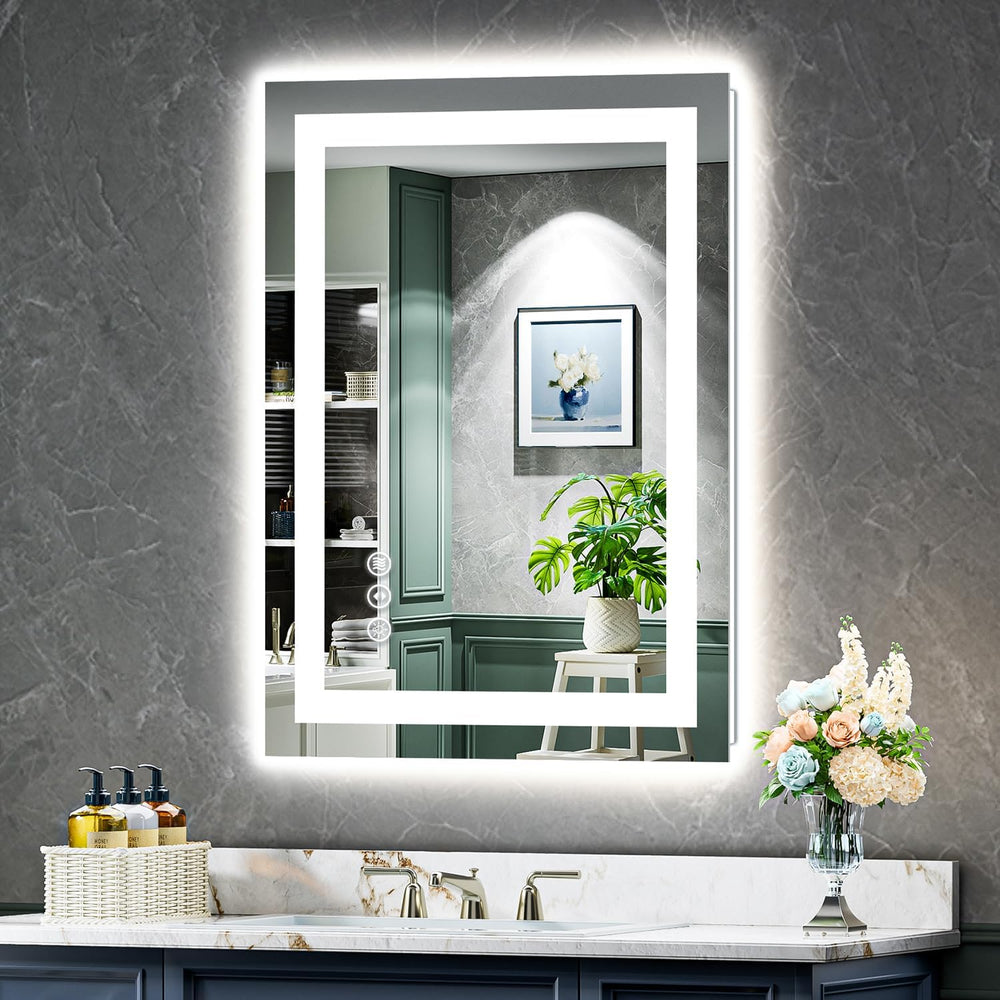 24x32 LED Bathroom Mirror with Lights, Lighted Vanity Mirror
