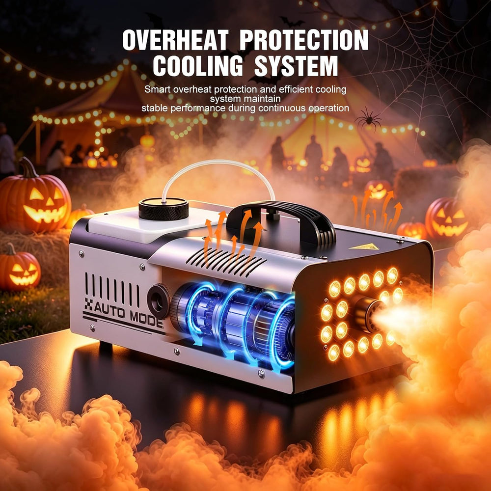 1500W Fog Machine Outdoor Indoor, Halloween Smoke Machine Fog 20000 CFM