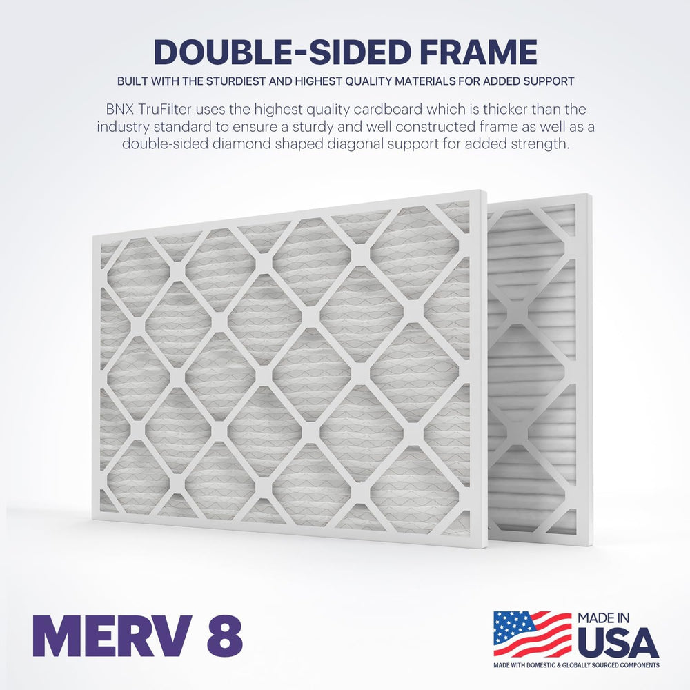 BNX TruFilter 10x10x1 Air Filter MERV 8 (6-Pack) - MADE IN USA – Dust & P...