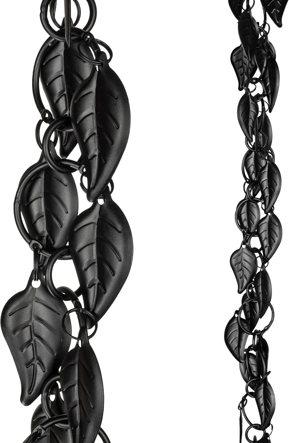 Monarch Rain Chains Aluminum Cascading Leaves Black Rain Chains for Gutters –...