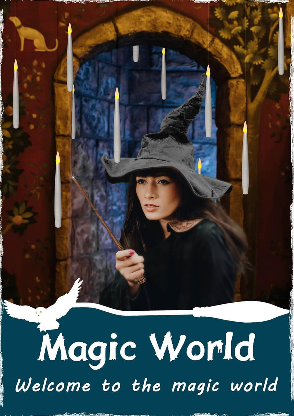 Leejec 20Pcs Floating Candle with Wand Remote, 6/18H Timer, Halloween Decor