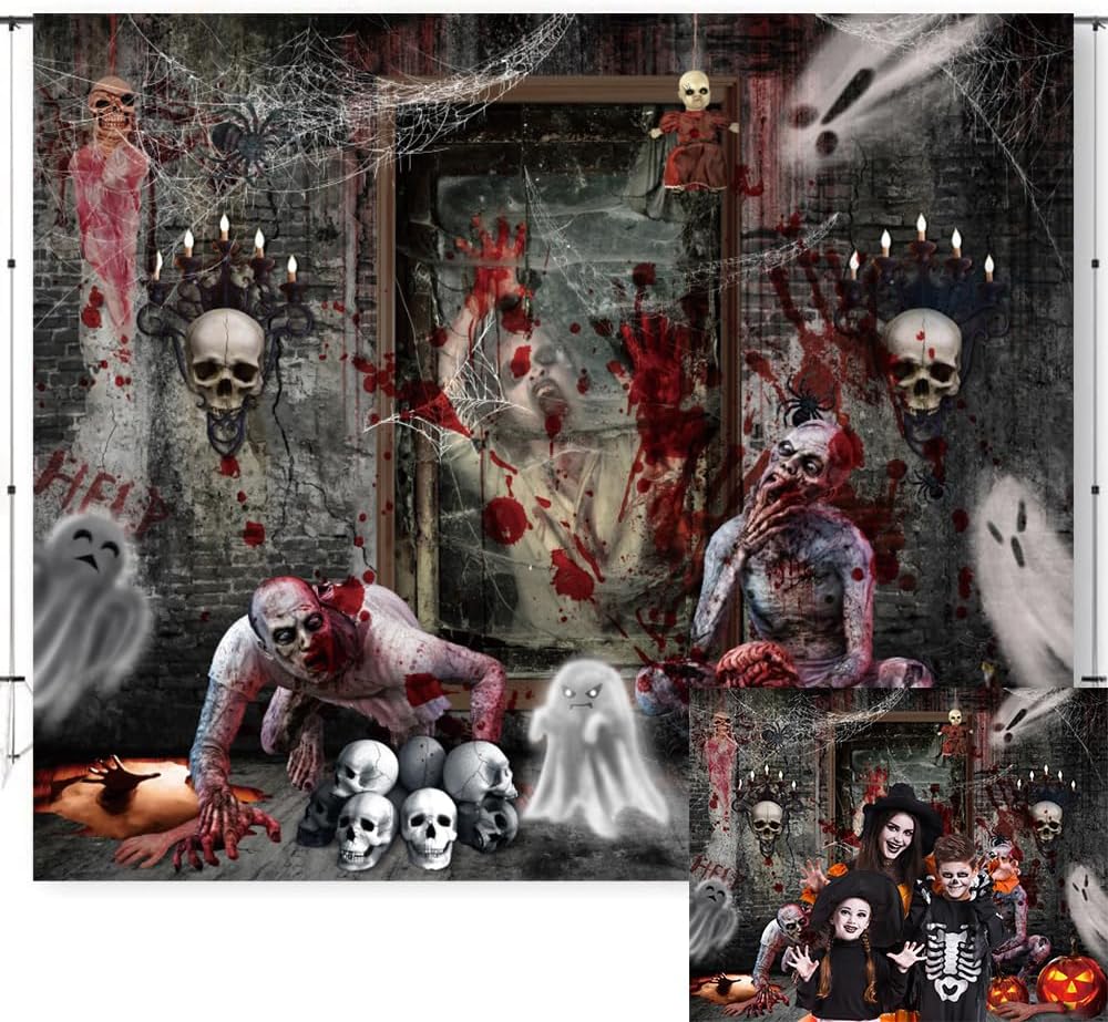 Halloween Backdrop for Photography 10x8ft Horror Party Decorations