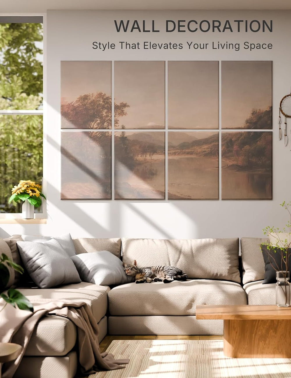Wall Art Acoustic Panels,47''X31''Sound Absorbing Panels-8-Pa...