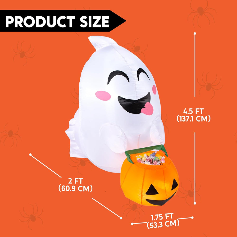 Joiedomi 4.5 ft Tall Halloween Inflatable Outdoor Decorations, Blow Up Hallow...