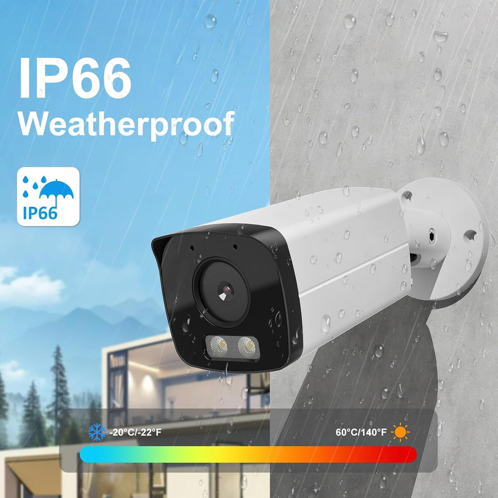 UNILOOK 6MP Bullet PoE IP Camera, Wired Security IP Camera Outdoor