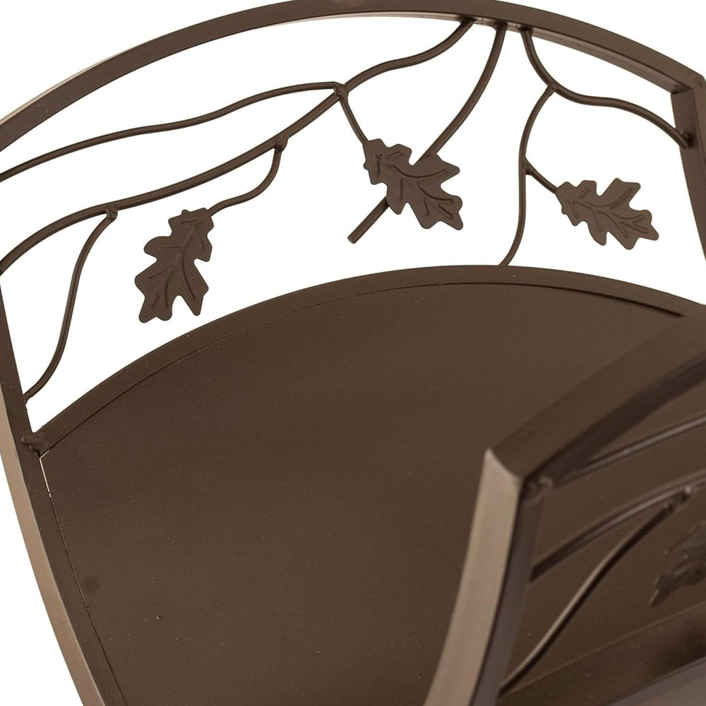 Panacea Colonial Compact Foldable Open Top Powder-Coated Steel Oak Leaf Desig...