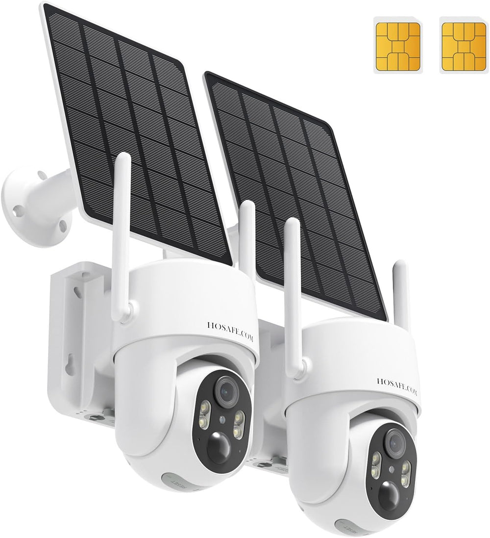 4G LTE Cellular Security Camera No Internet Needed, 2K Solar No wifi Security...