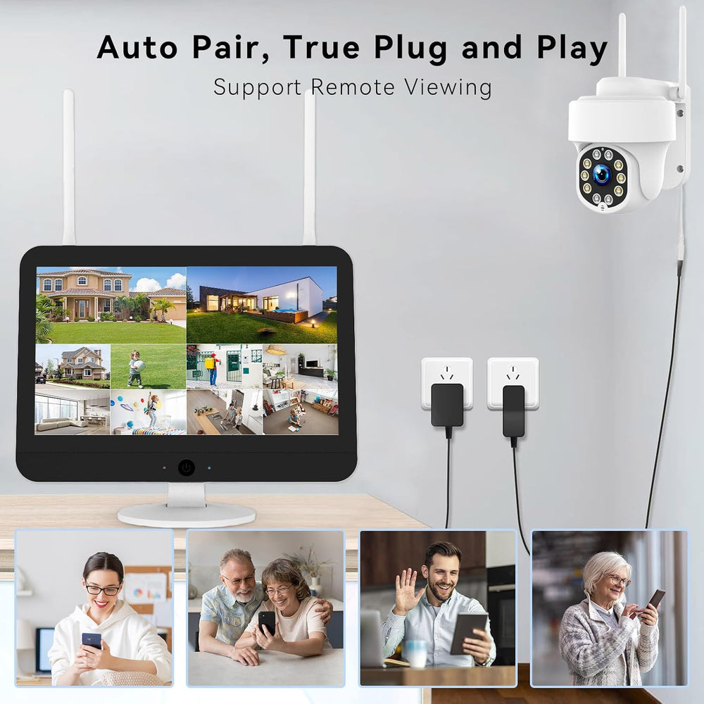 Security Camera System, CCTV Camera Security System with 12.5 Inch Monitor 5M...