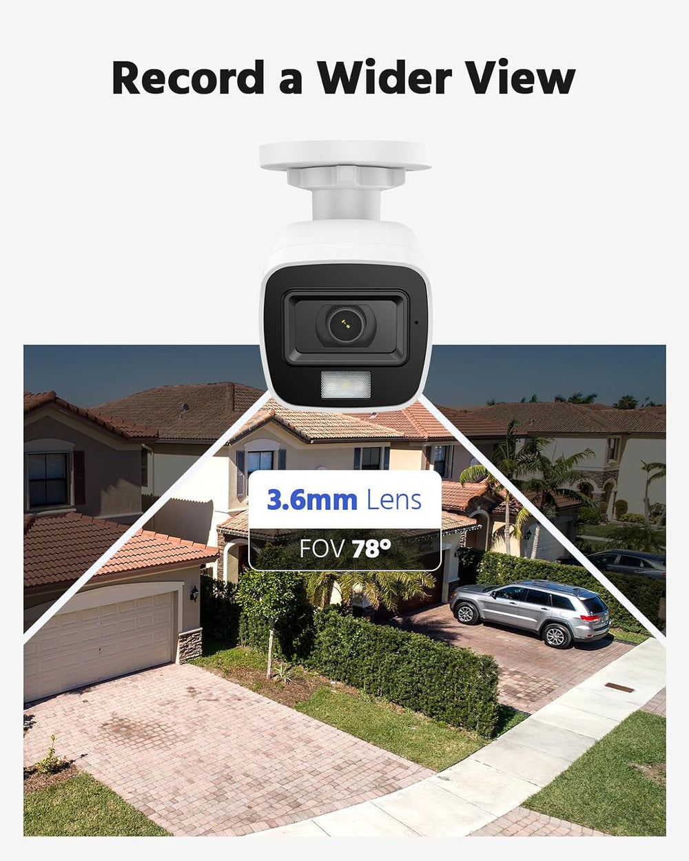 ANNKE 4-Pack 2MP/1080P 1920TVL Analog Outdoor Security Camera Kits, White