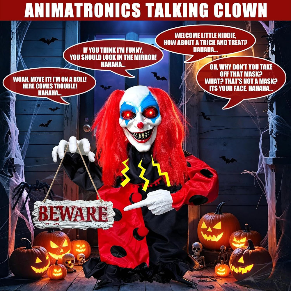 40'' Halloween Animatronics Groundbreaker Decorations Outdoor Scary C...