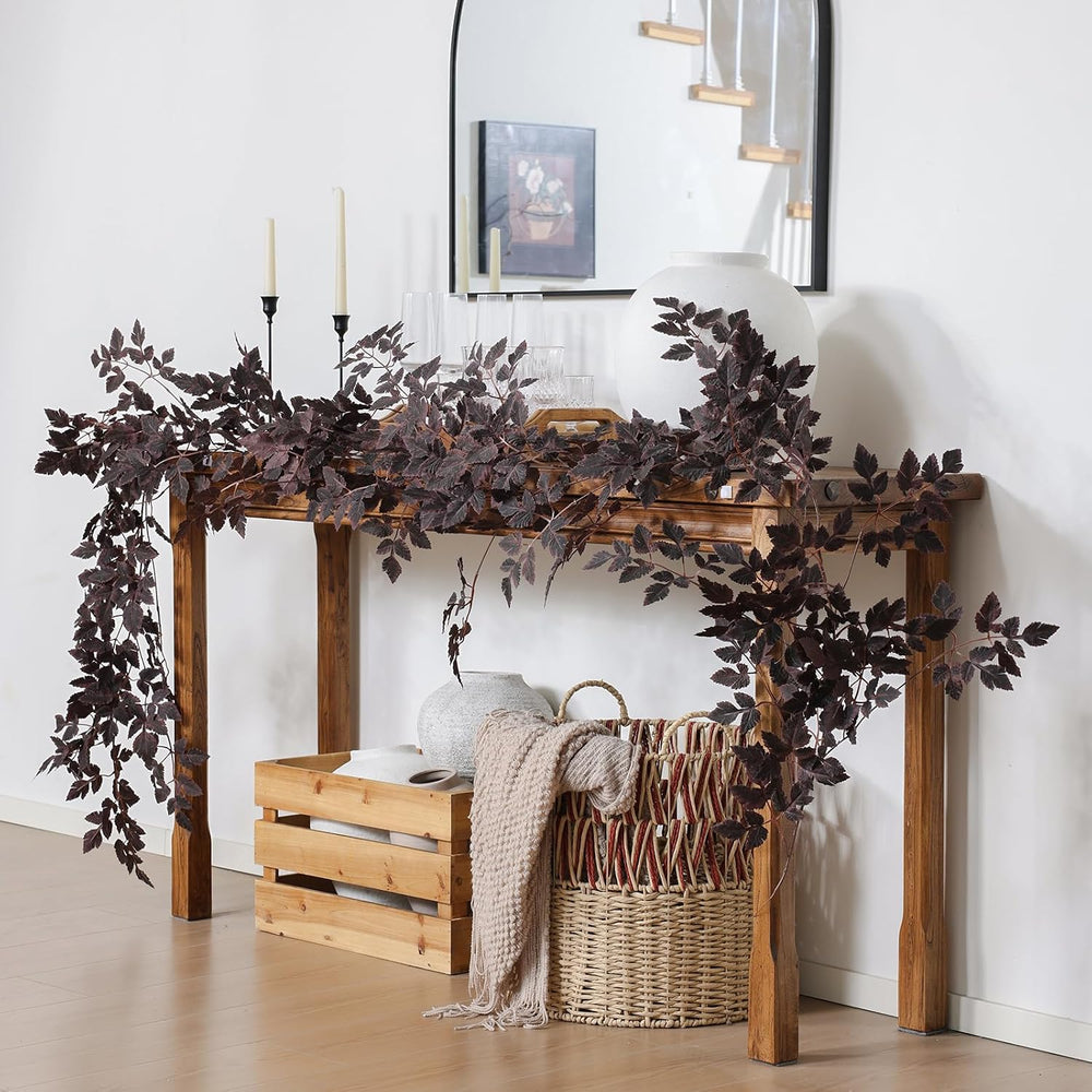 mizii 2 Strands Burgundy Artificial Vines Cimicifuga Garland 6 Feet Fake Vine...
