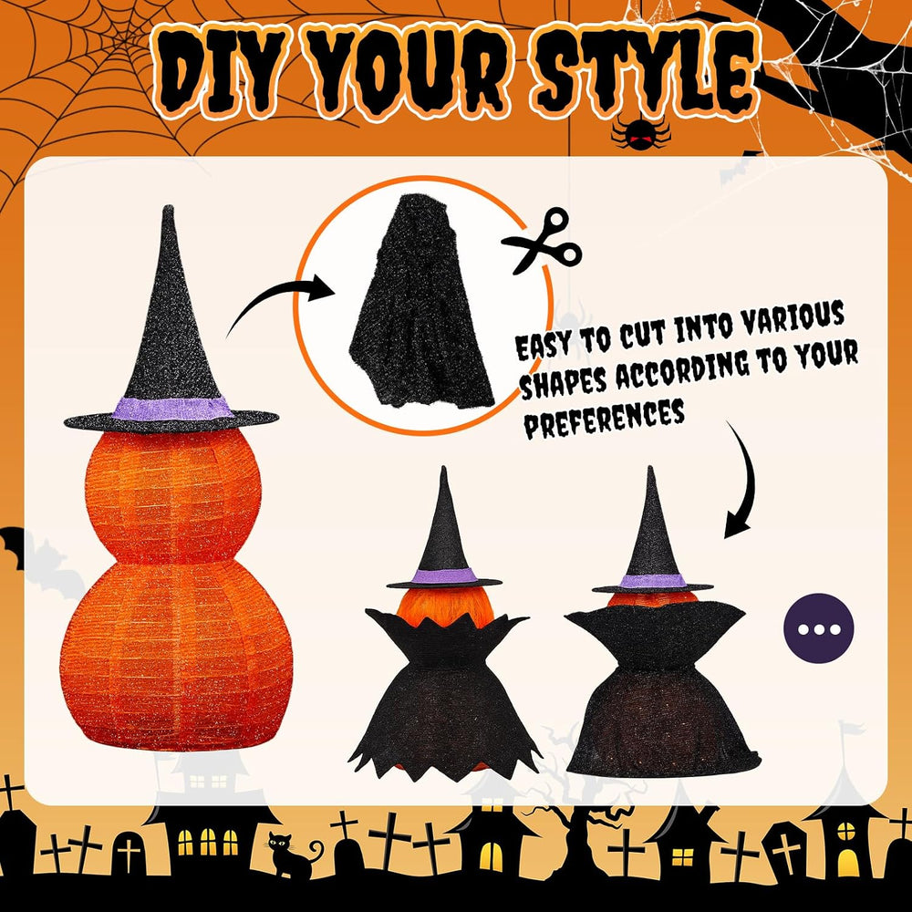 Outvita 2PC Halloween Collapsible Pumpkin Decoration, 150 LED Pop-Up Pumpkin ...