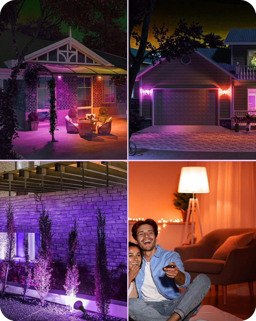 EDISHINE Halloween PAR38 LED Flood Purple&Orange Light Bulbs Dimmable 4Pack