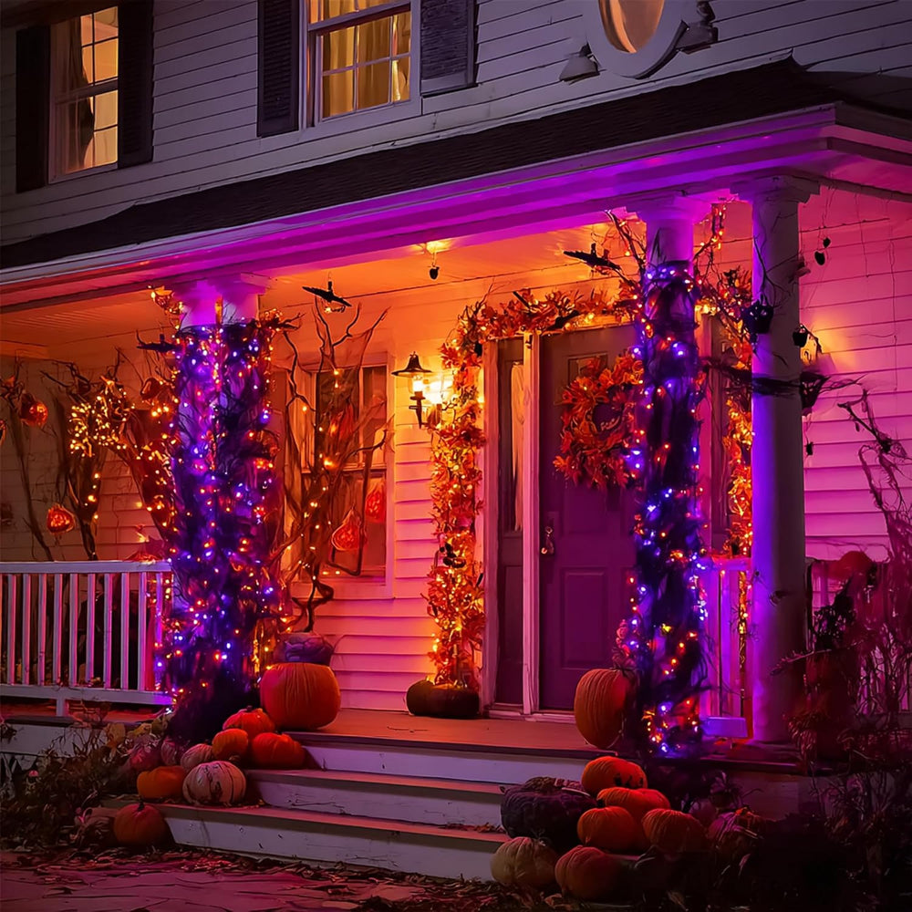 Dazzle Bright Outdoor Halloween String Lights, 1000 LED 328 FT Plug in Fairy ...