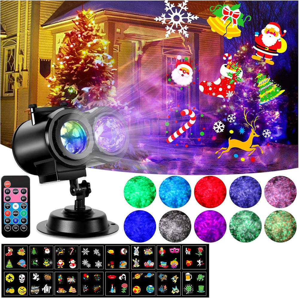 HAKUTA Christmas Projector Lights,HD Wave Ocean Effect LED Projector with 16p...