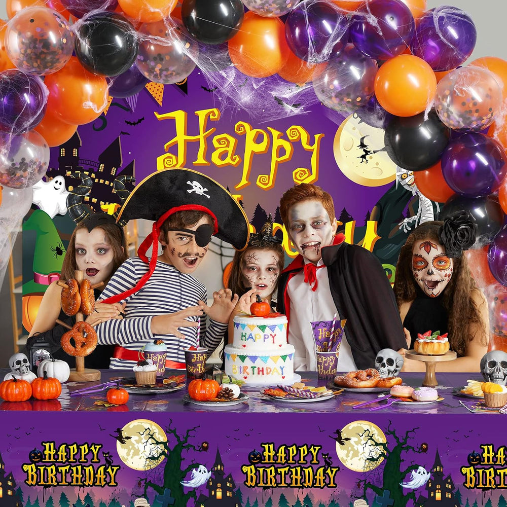 Pajean 277 PCS Halloween Party Supplies Full Set, Happy Birthday Decoration