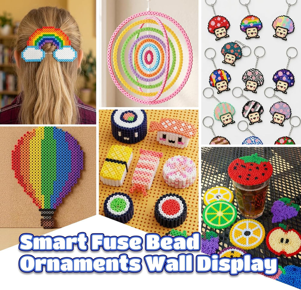 GENIUSGIFT Smart Fuse Beads Boards Kit for 2.6mm Melting Beads