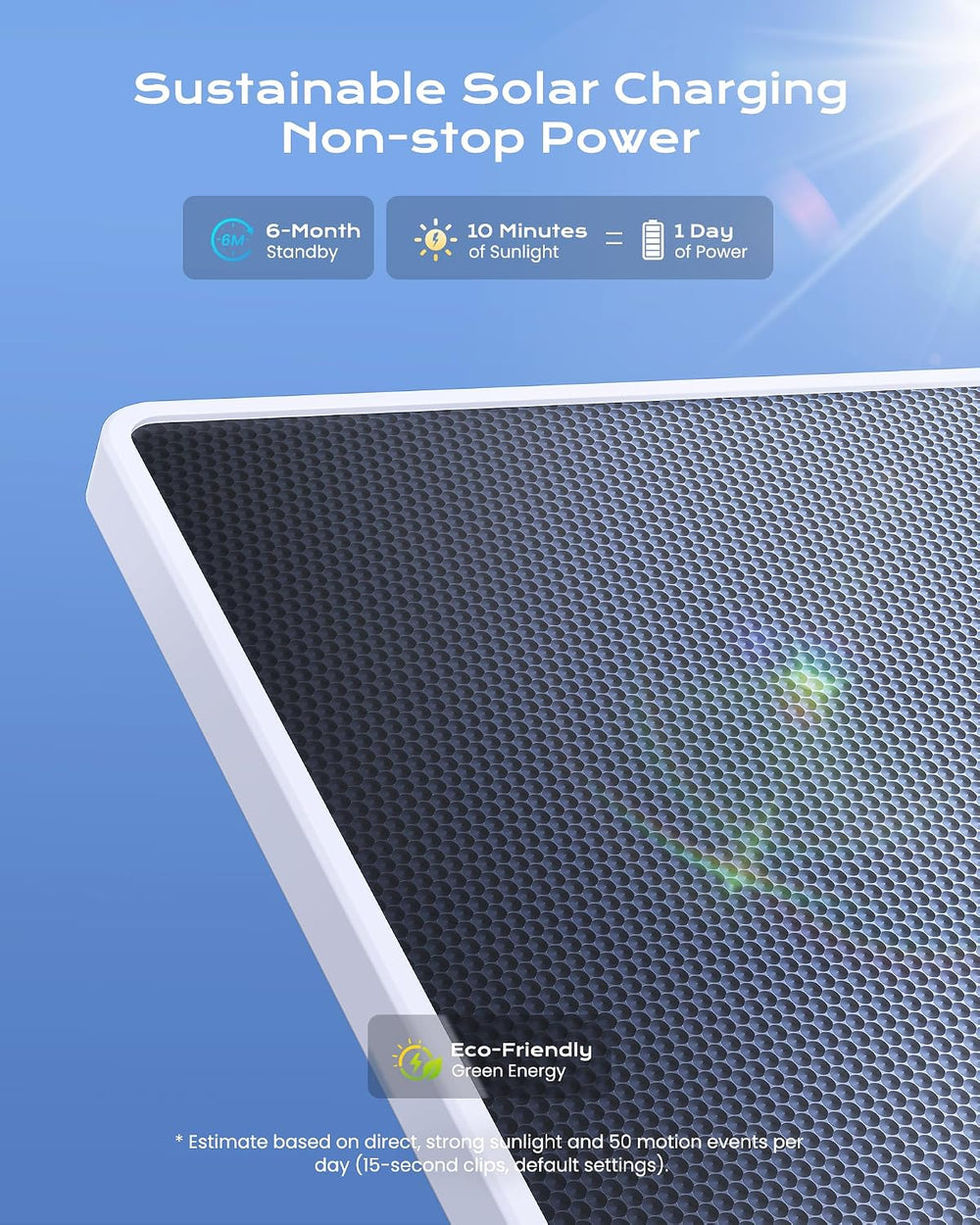 4K Solar Security Camera Outdoor Wireless,360° PTZ,No Subscription