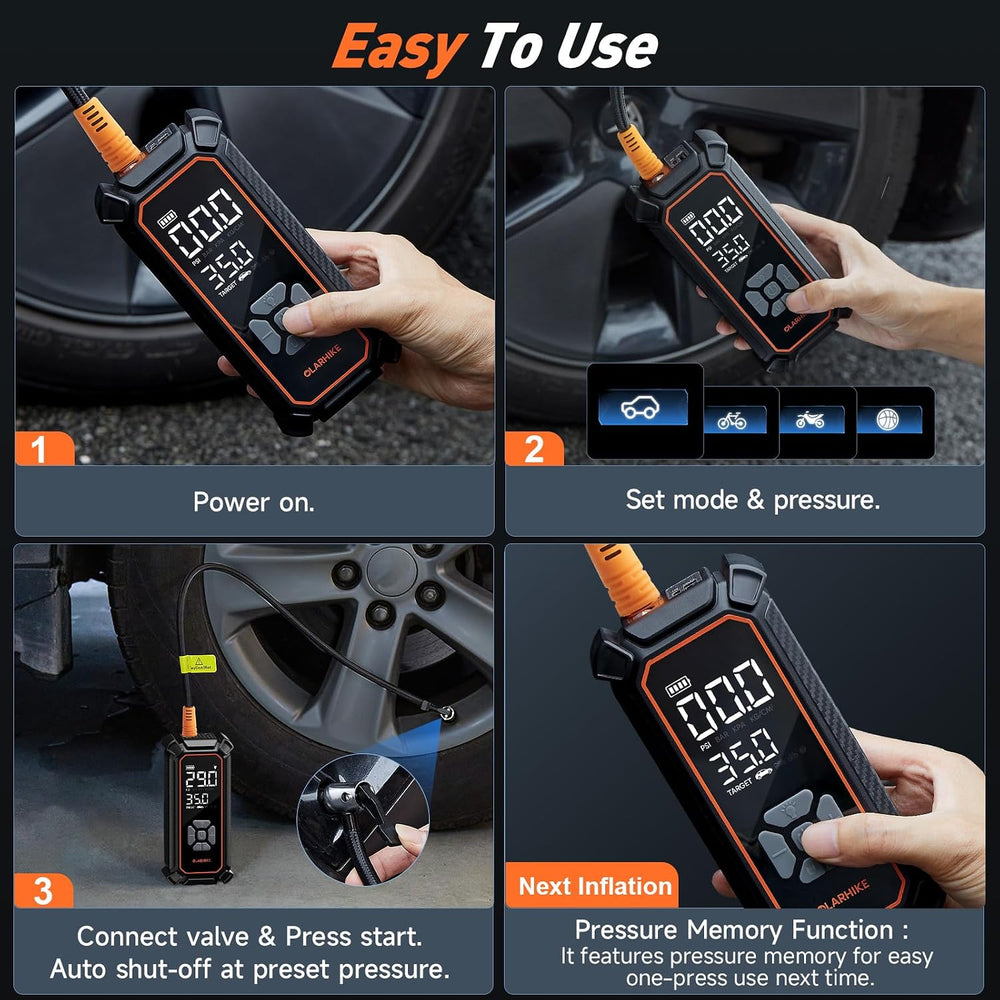OlarHike Tire Inflator Portable Air Compressor, with Premium Storage Case