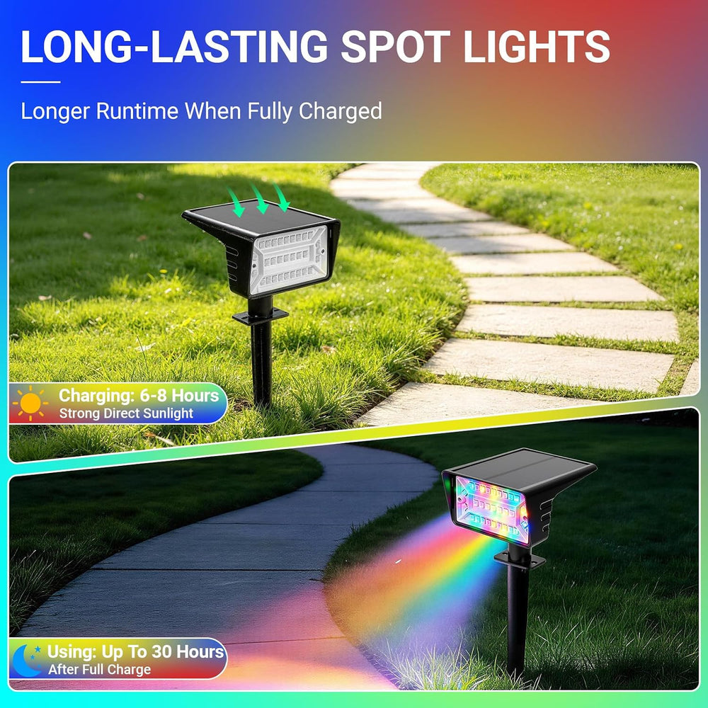 6Pack RGBW Solar Halloween Lights Outdoor Halloween Decorations