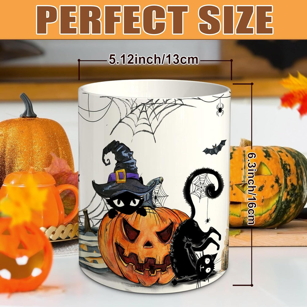 pinata Halloween Kitchen Decor, Ceramic Halloween Cat Utensil Holder
