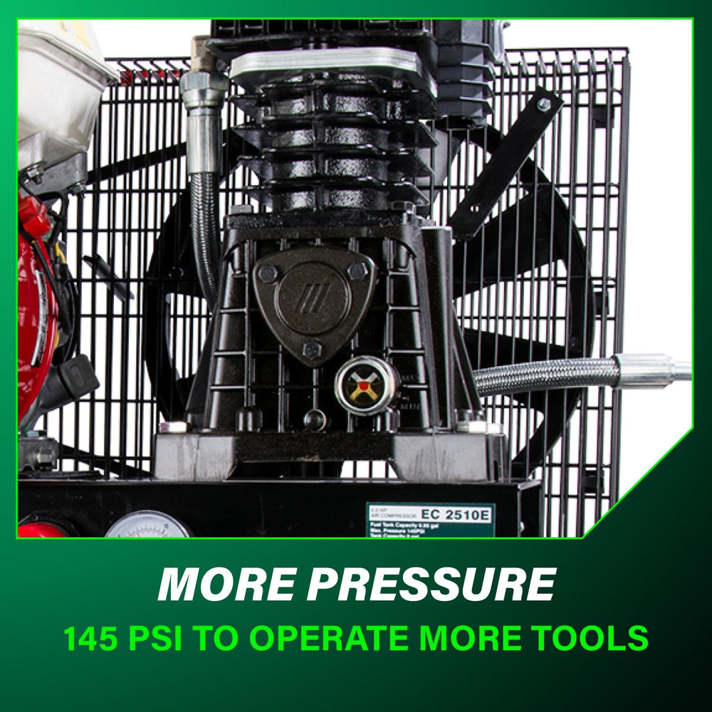 Metabo HPT Gas Powered Wheeled Air Compressor, 8 Gallon, EC2510E