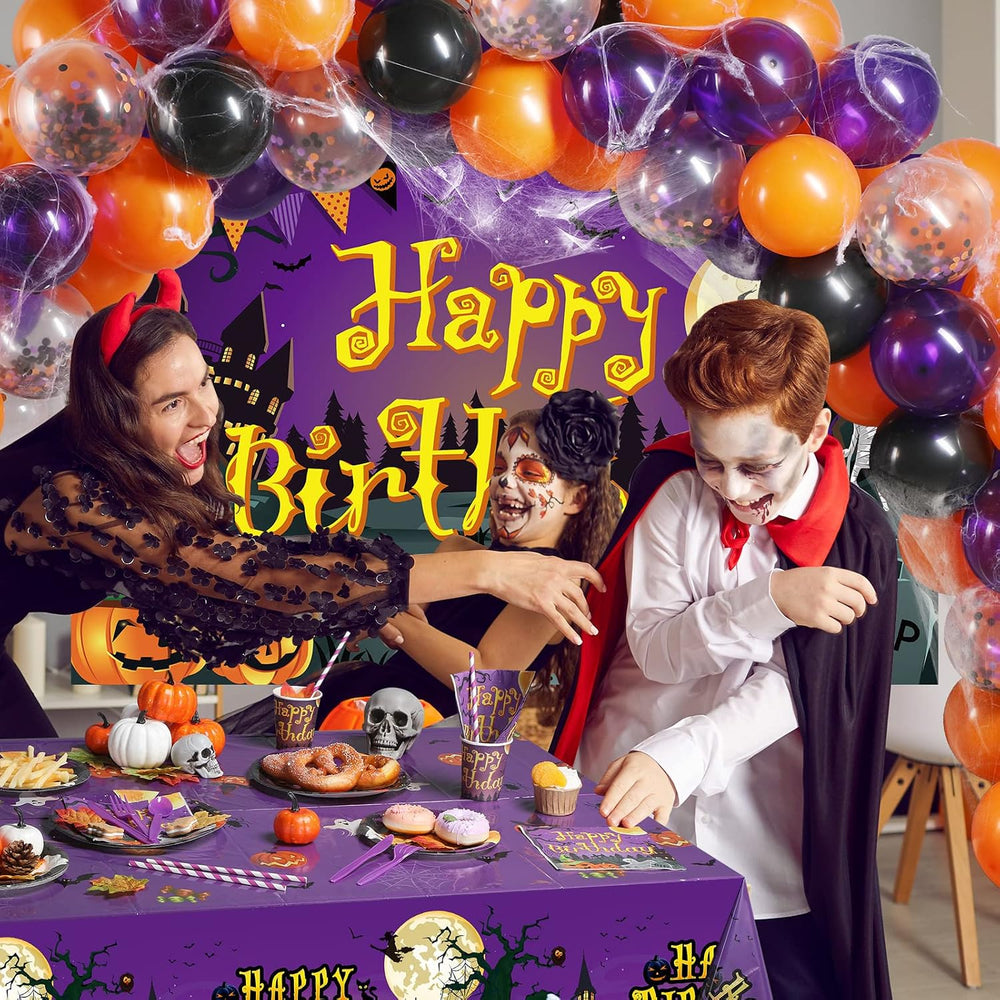 Pajean 277 PCS Halloween Party Supplies Full Set, Happy Birthday Decoration