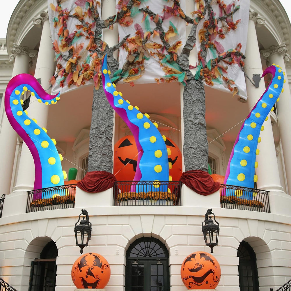 Juegoal 1 PCS Halloween Decorations 11.5FT Tall Inflatable Lighted Giant Octo...