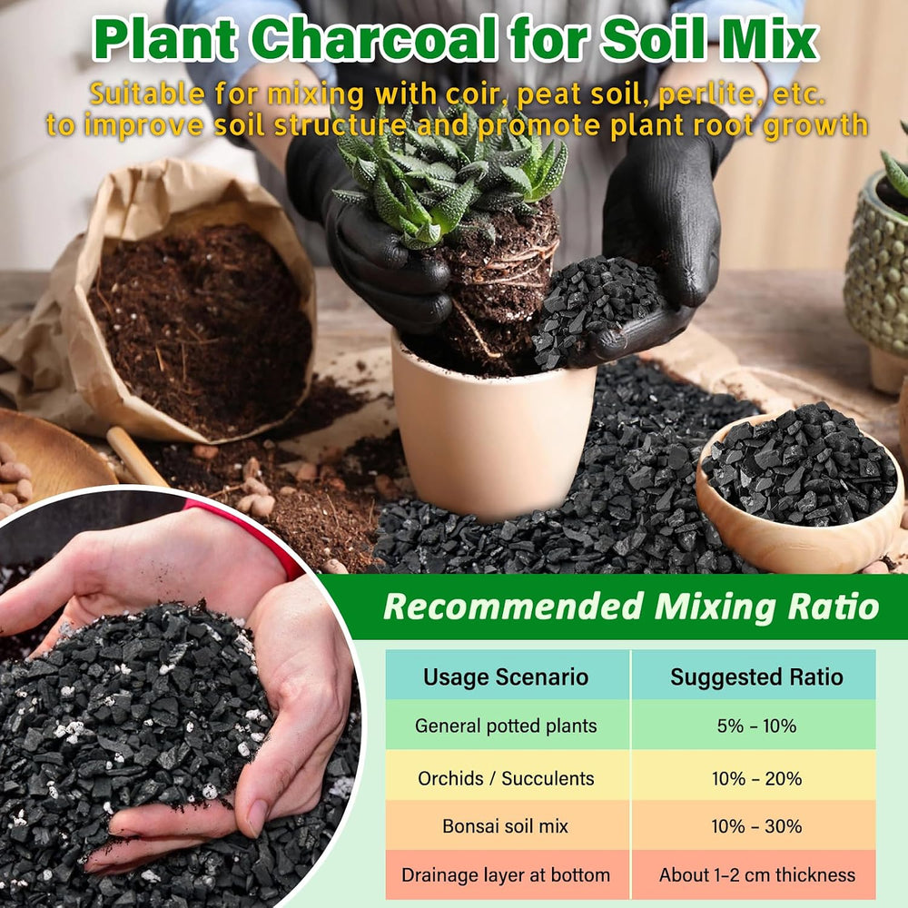 Legigo 10QT Horticultural Charcoal- Natural Biochar Soil Amendment