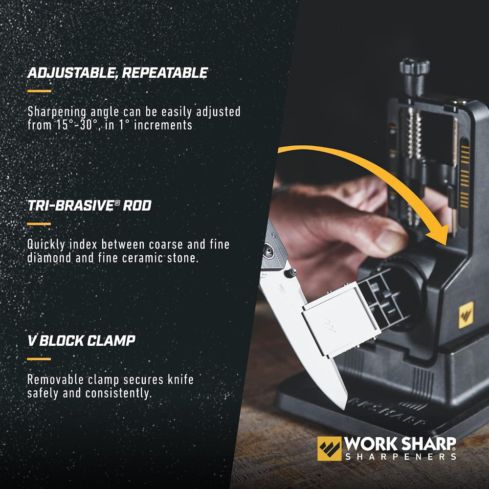 Work Sharp Precision Adjust Knife Sharpener Kit, Fixed Angle System