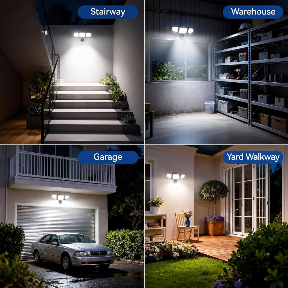 LED Security Lights Motion Sensor Light Outdoor, 7000LM, 6500K, Waterproof, F...